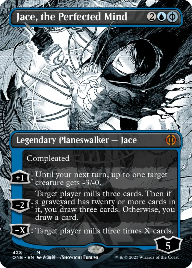 Jace, the Perfected Mind <borderless - Step and Compleat Foil> [ONE]