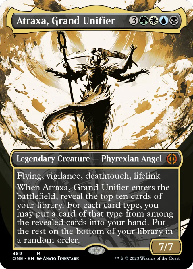 Atraxa, Grand Unifier <showcase - Step and Compleat Foil> [ONE]