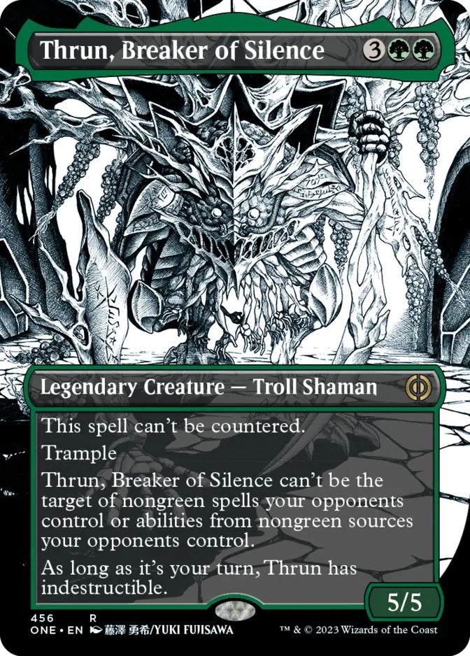 Thrun, Breaker of Silence <borderless - Step and Compleat Foil> [ONE]