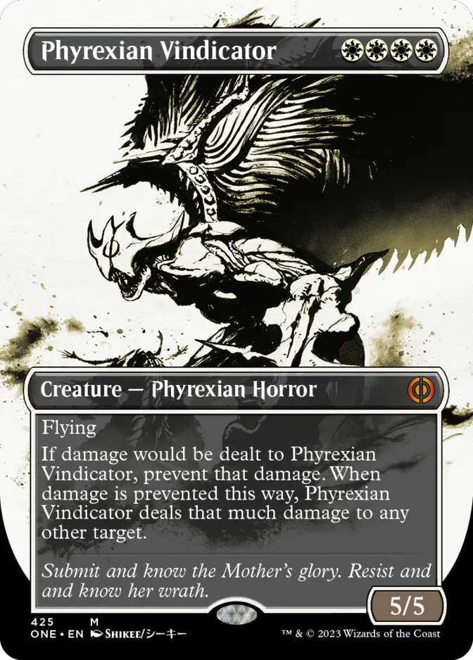 Phyrexian Vindicator <showcase - Step and Compleat Foil> [ONE]