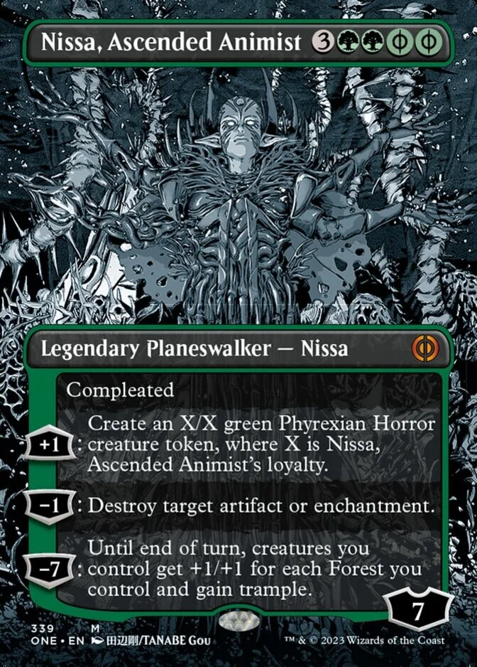 Nissa, Ascended Animist <borderless> [ONE] (F)