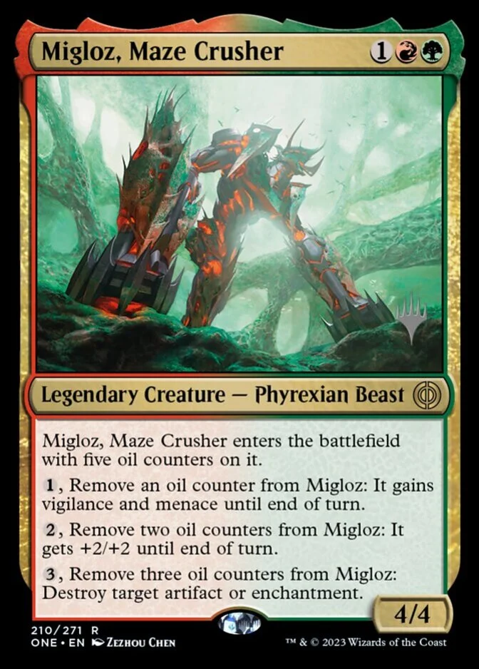 Migloz, Maze Crusher <planeswalker stamp> [ONE]