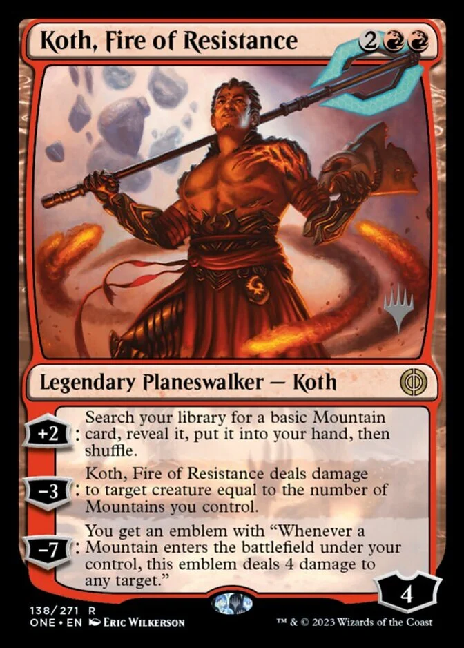 Koth, Fire of Resistance <planeswalker stamp> [ONE]