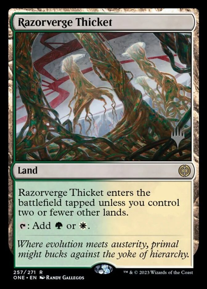 Razorverge Thicket <planeswalker stamp> [ONE]