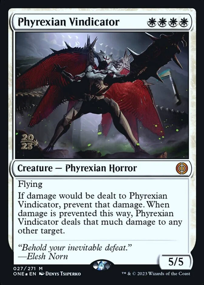 Phyrexian Vindicator <prerelease> [ONE] (F)
