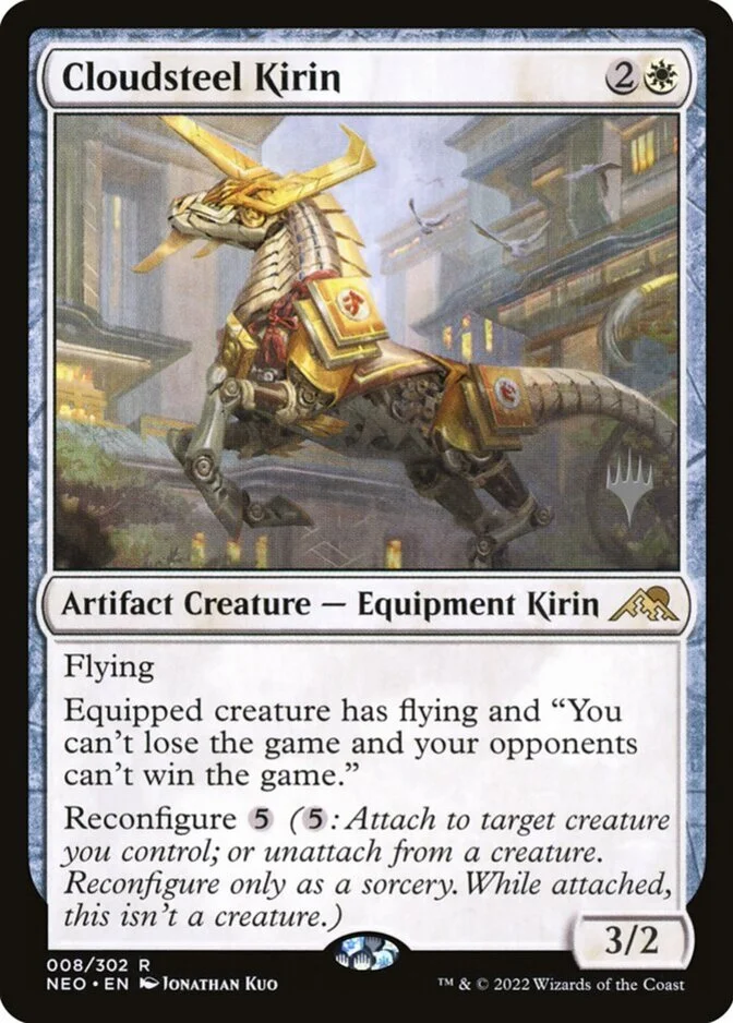 Cloudsteel Kirin <planeswalker stamp> [NEO]