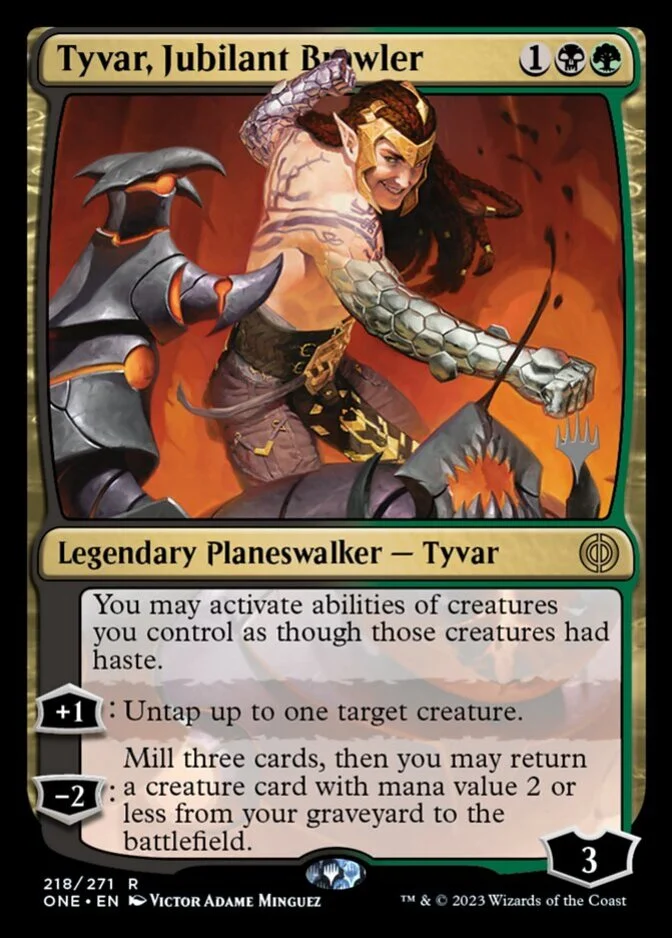 Tyvar, Jubilant Brawler <planeswalker stamp> [ONE]