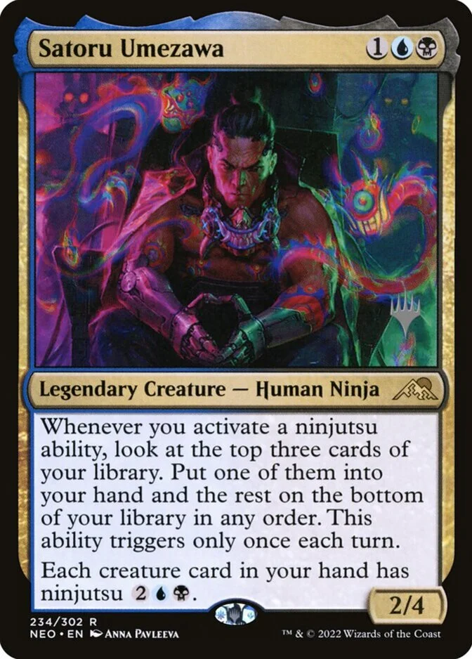 Satoru Umezawa <planeswalker stamp> [NEO]