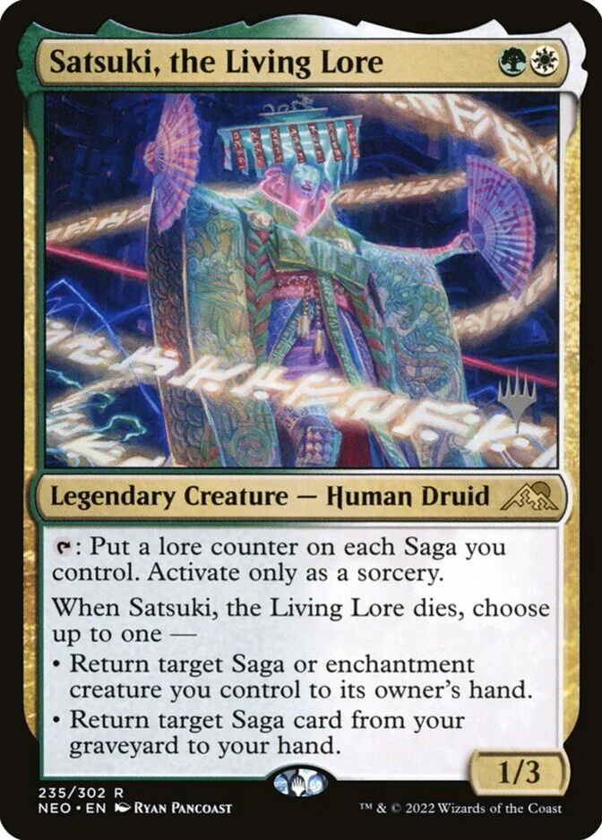 Satsuki, the Living Lore <planeswalker stamp> [NEO] (F)