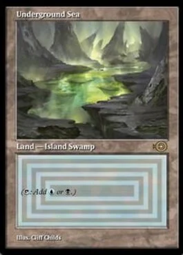 underground sea mtg card Proxy  Gilded Goblet Collectors Edition Underground Sea Land  Island Swamp ( Underground Sea as a Yu-Gi-Oh!