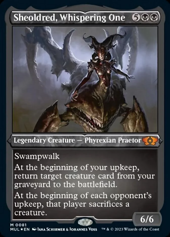 Sheoldred, Whispering One <foil etched> [MUL]