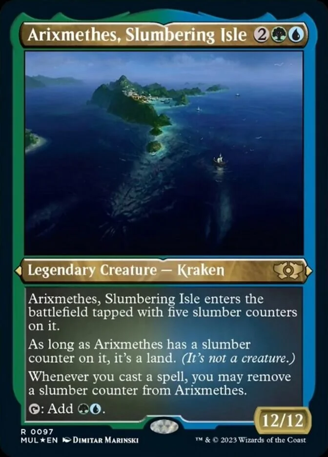 Arixmethes, Slumbering Isle <foil etched> [MUL]