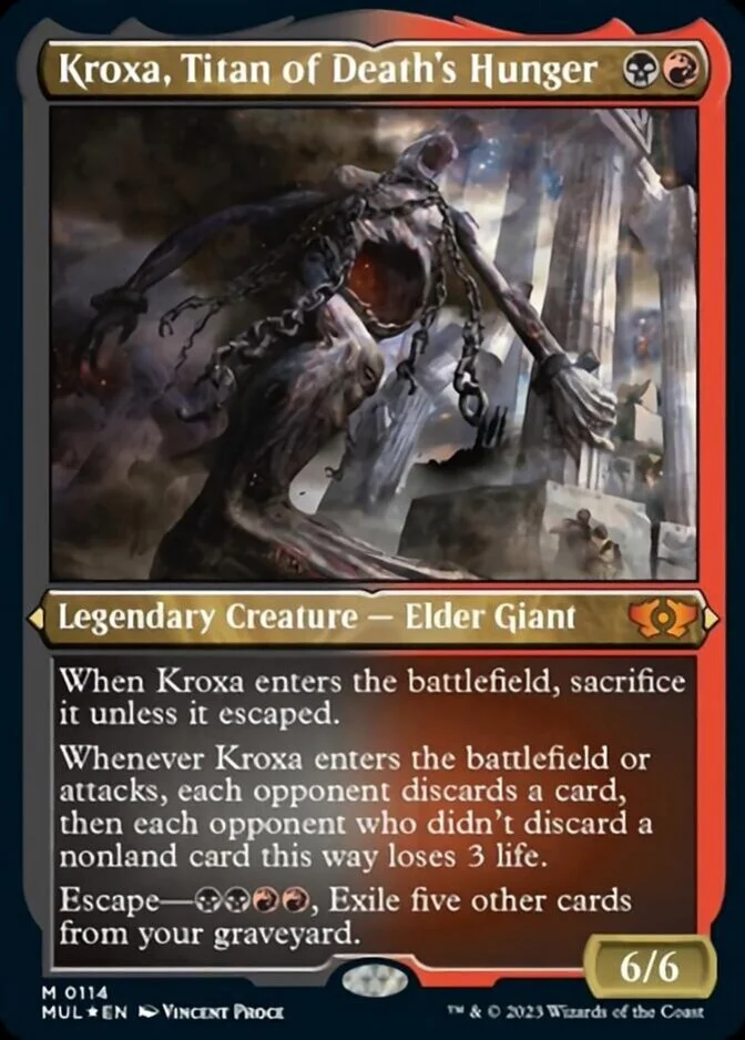 Kroxa, Titan of Death's Hunger <foil etched> [MUL] (FE)