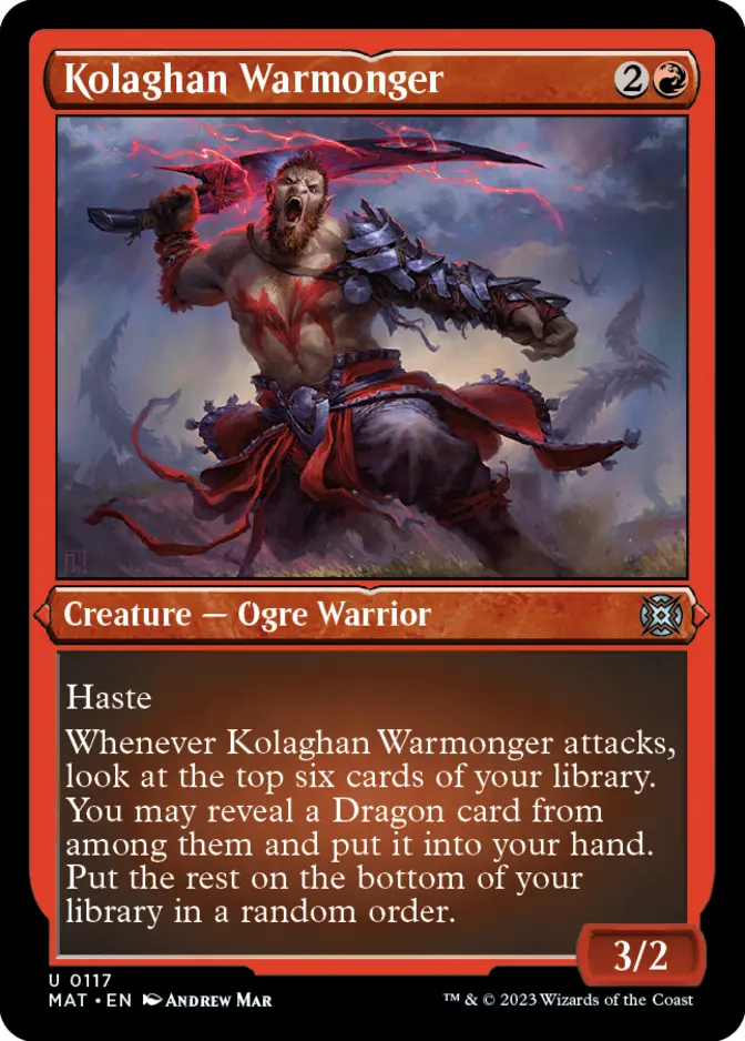 Kolaghan Warmonger <foil etched> [MAT]
