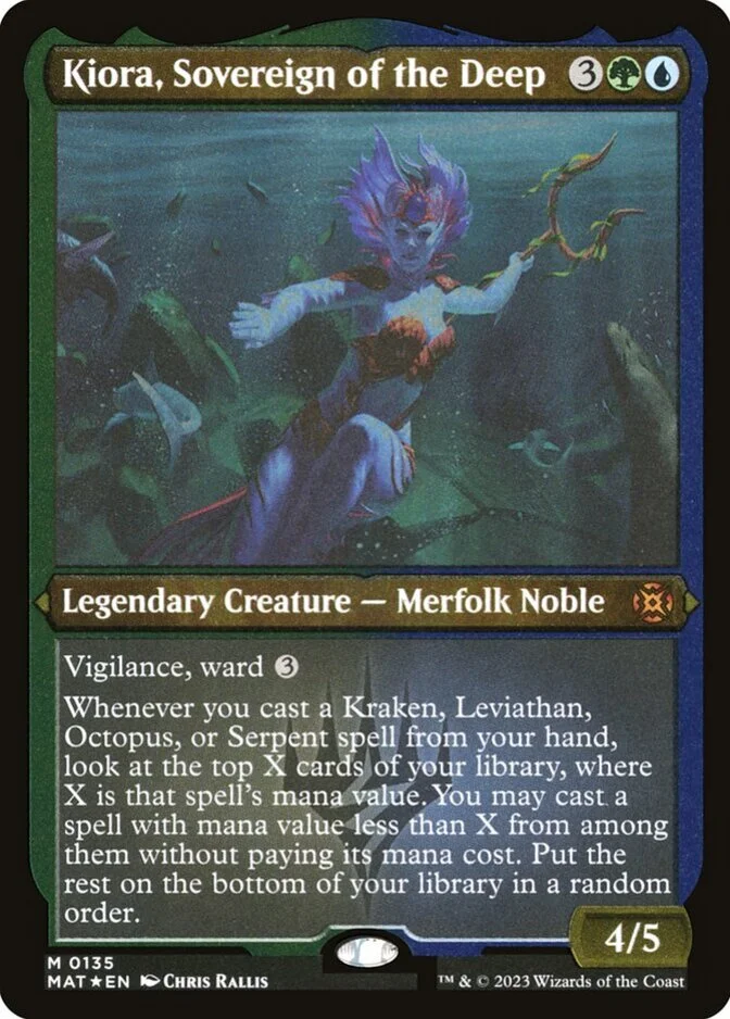 Kiora, Sovereign of the Deep <foil-etched> [MAT] (FE)