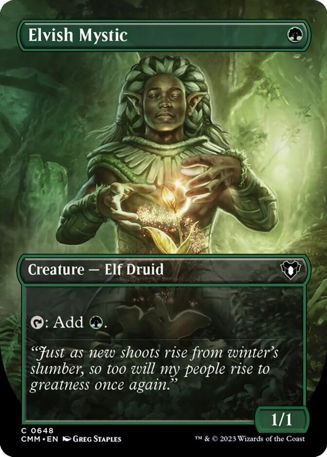 Elvish Mystic <borderless> [CMM]