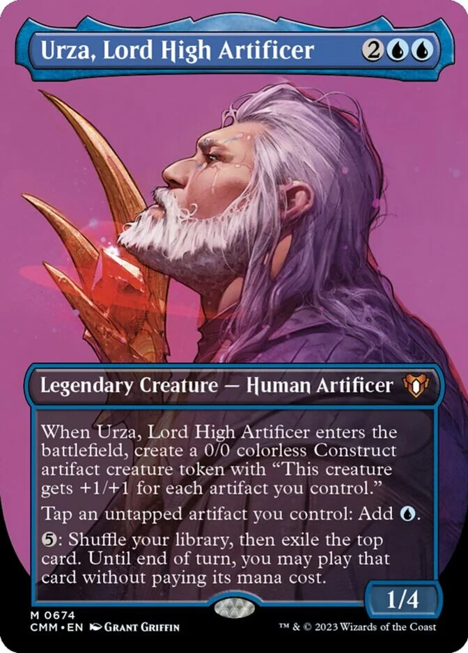 Urza, Lord High Artificer <borderless profile> [CMM] (F)