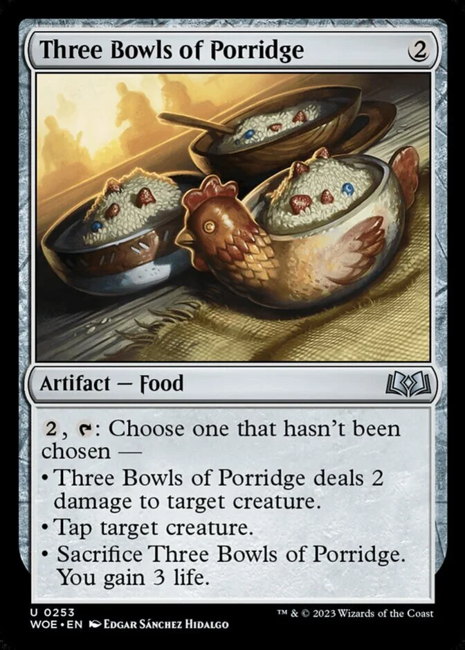 Three Bowls of Porridge [WOE]