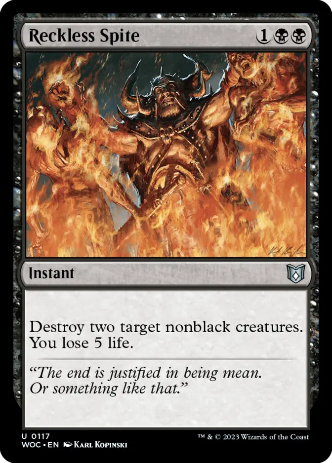 Reckless Spite [WOC]