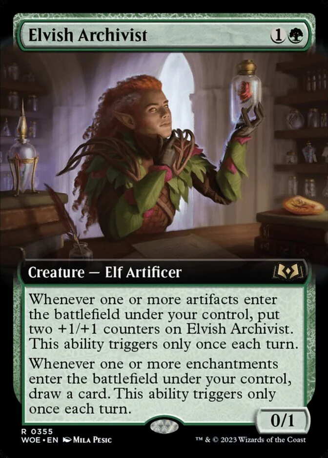 Elvish Archivist <extended> [WOE] (F)