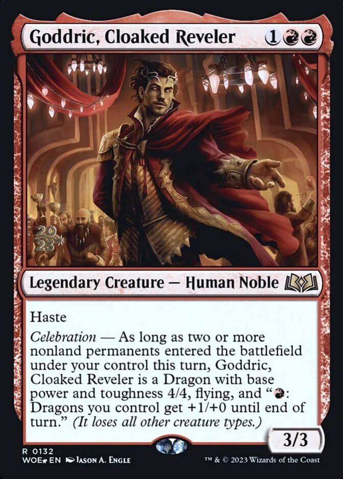 Goddric, Cloaked Reveler <prerelease> [WOE] (F)