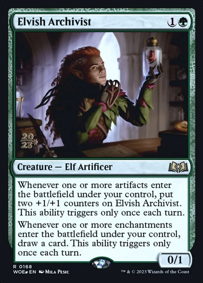 Elvish Archivist <prerelease> [WOE] (F)