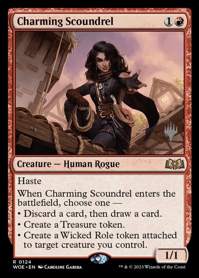 Charming Scoundrel <planeswalker stamp> [WOE] (F)