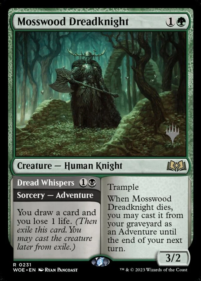 Mosswood Dreadknight <planeswalker stamp> [WOE]