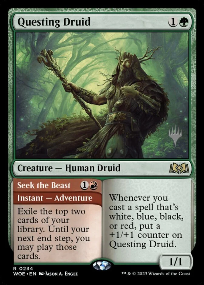 Questing Druid <planeswalker stamp> [WOE] (F)