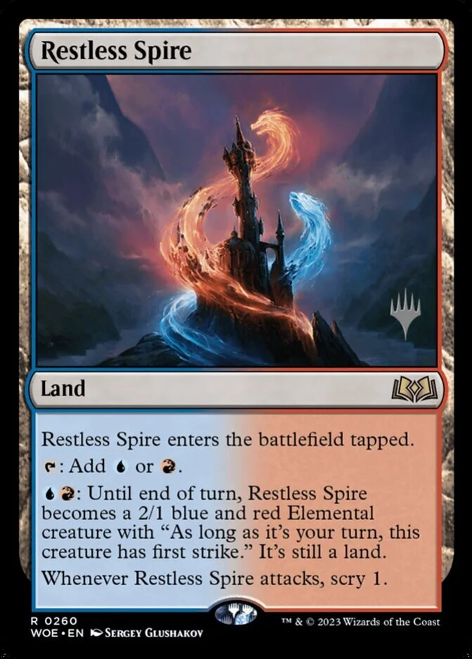 Restless Spire <planeswalker stamp> [WOE] (F)
