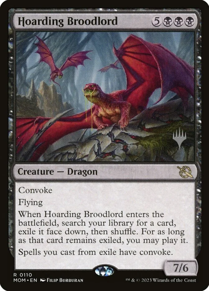 Hoarding Broodlord <planeswalker stamp> [MOM] (F)