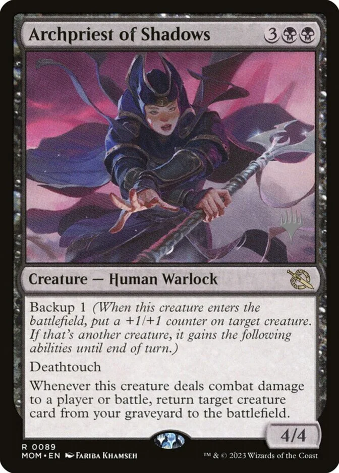 Archpriest of Shadows <planeswalker stamp> [MOM] (F)