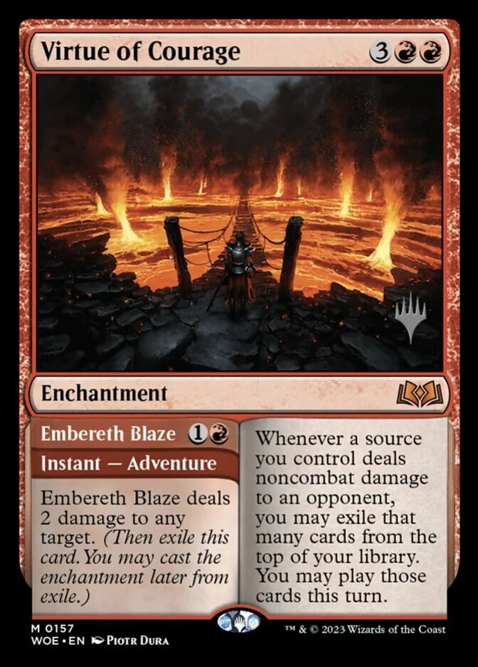 Virtue of Courage <planeswalker stamp> [WOE] (F)