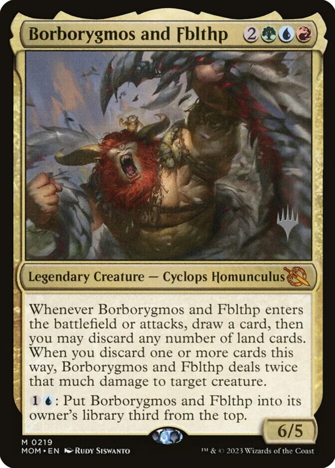 Borborygmos and Fblthp <planeswalker stamp> [MOM]