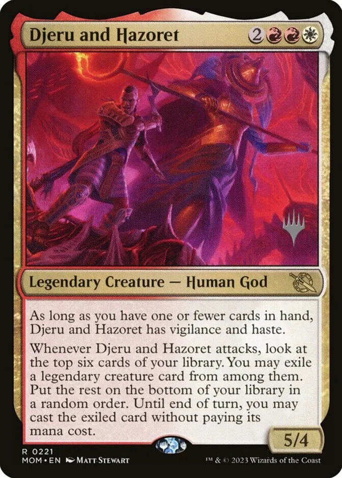 Djeru and Hazoret <planeswalker stamp> [MOM]