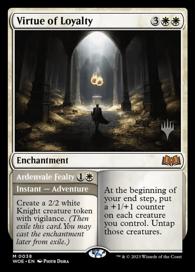 Virtue of Loyalty <planeswalker stamp> [WOE] (F)