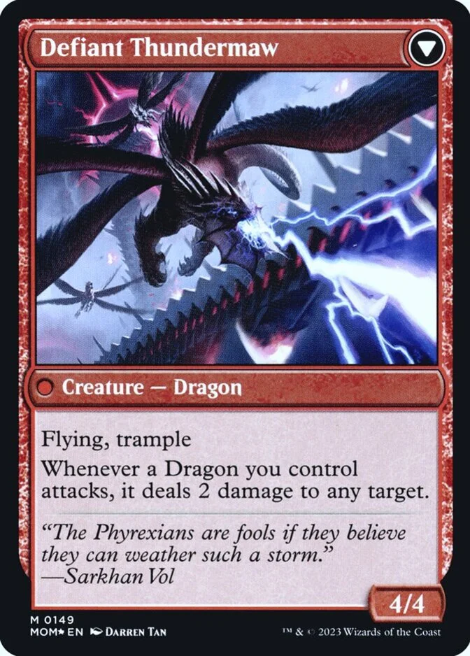 Defiant Thundermaw <prerelease> [MOM] (F)