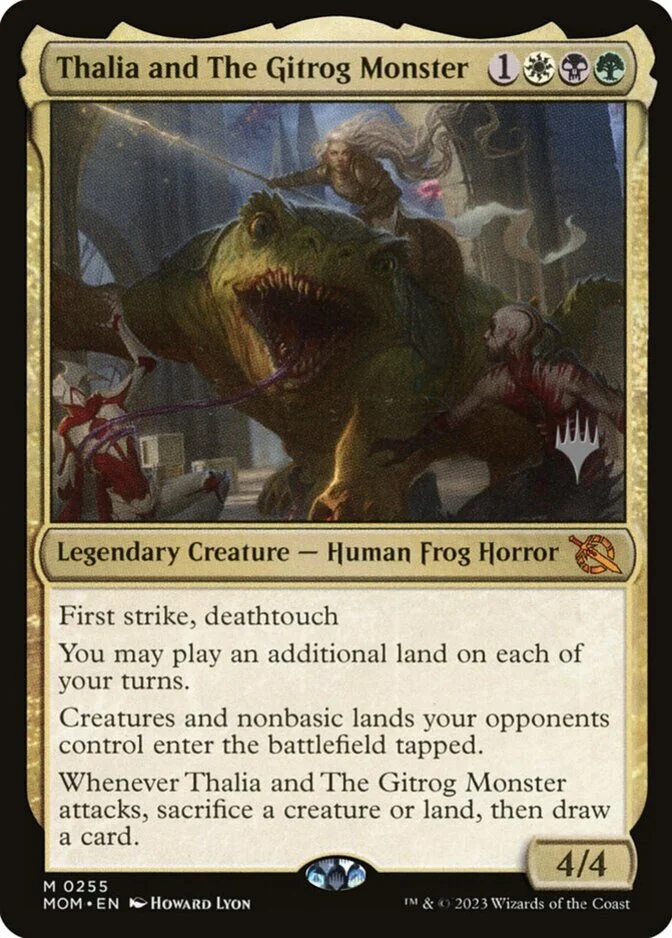 Thalia and The Gitrog Monster <planeswalker stamp> [MOM] (F)