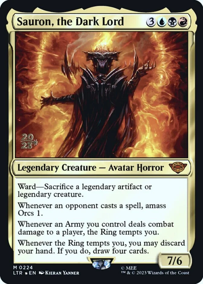 Sauron, the Dark Lord <prerelease> [LTR] (F)