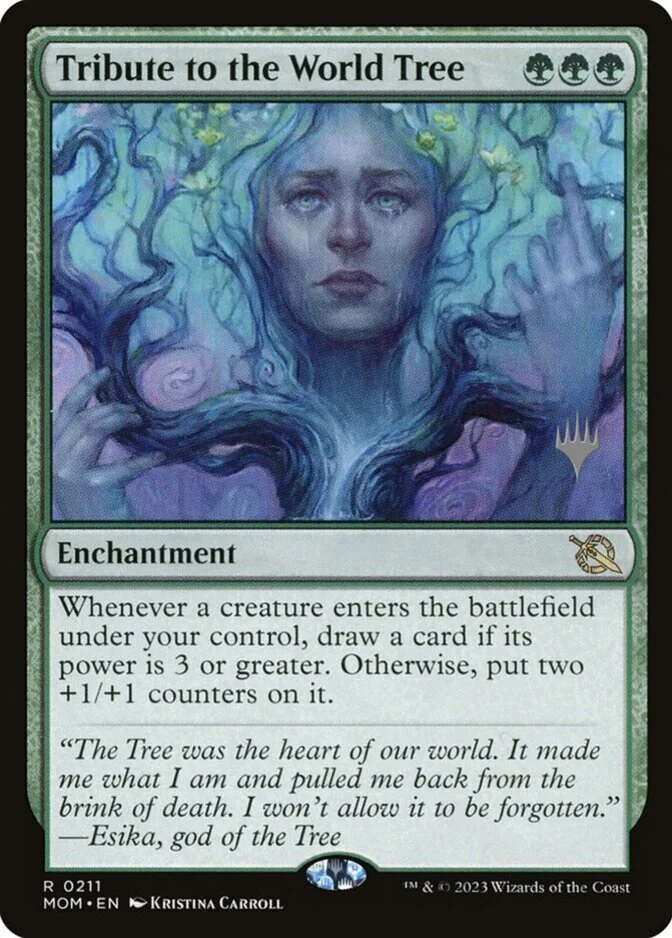 Tribute to the World Tree <planeswalker stamp> [MOM]