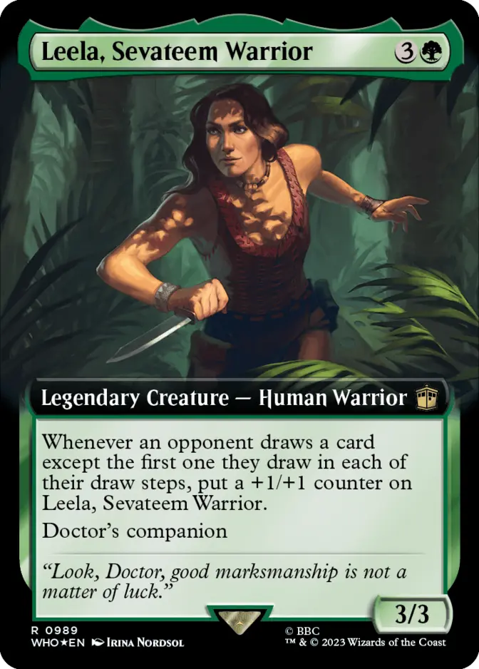 Leela, Sevateem Warrior <extended - surge foil> [WHO] (F)