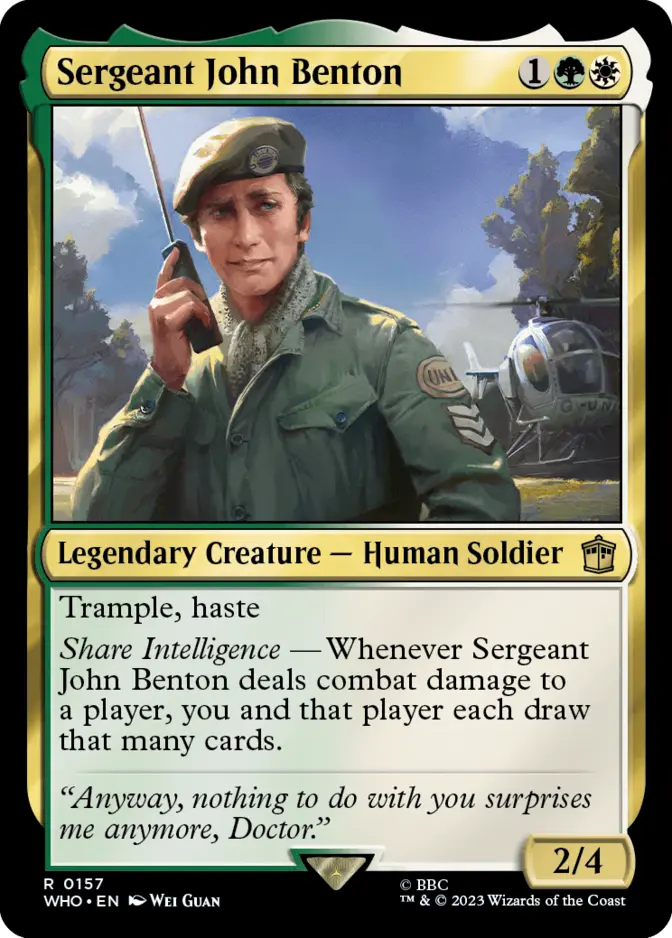 Sergeant John Benton [WHO] (F)