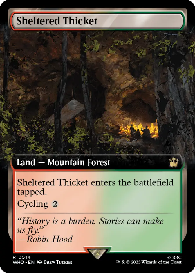 Sheltered Thicket <extended> [WHO] (F)