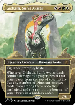 mtg budget dinosaur commander deck Gishath, Sun's Avatar DINOSAUR Tribal Magic MTG Commander Deck   CommanderComplete