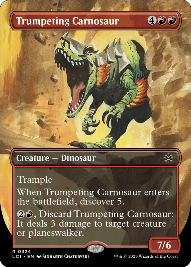 Trumpeting Carnosaur <borderless> [LCI] (F)