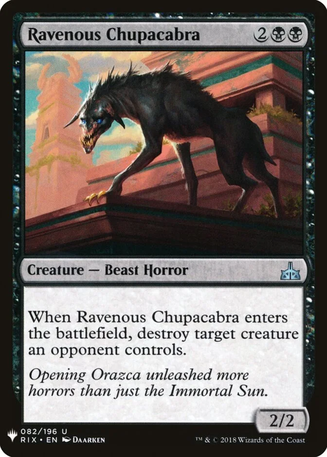 Ravenous Chupacabra [PLIST]