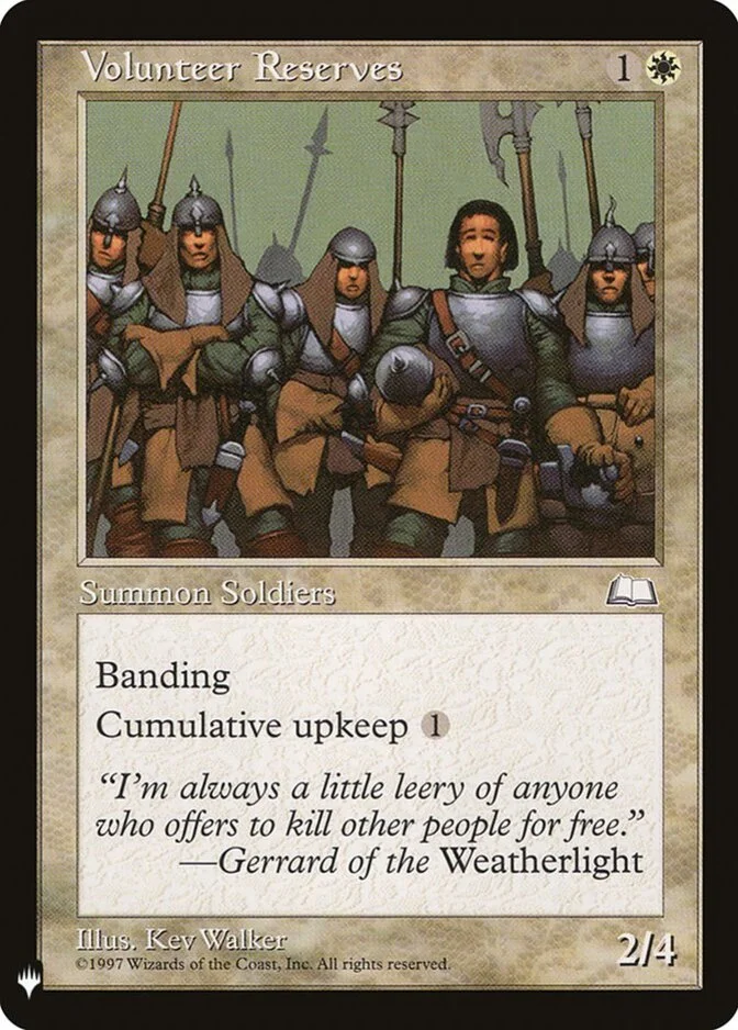 Volunteer Reserves [PLIST]