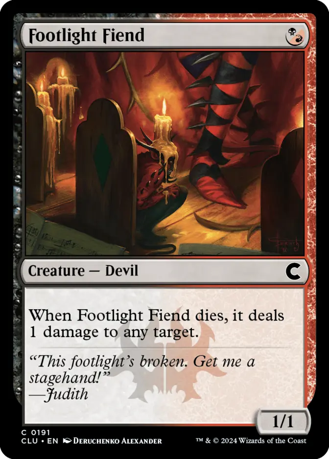 Footlight Fiend [CLU]