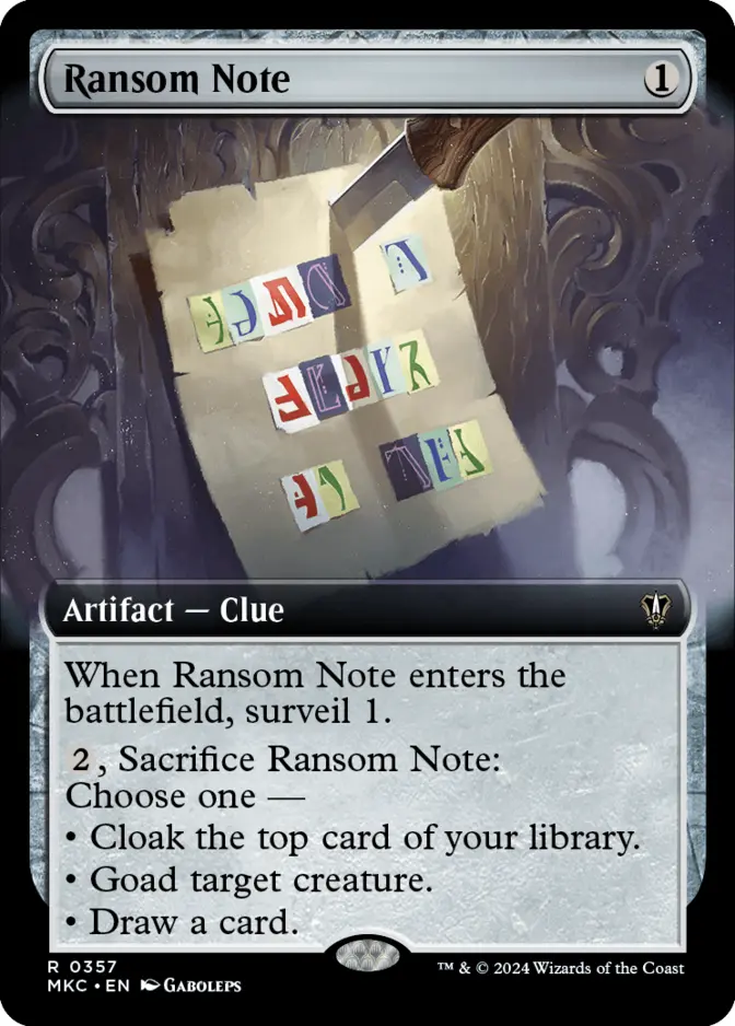 Ransom Note <Deadly Disguise - extended> [MKC]