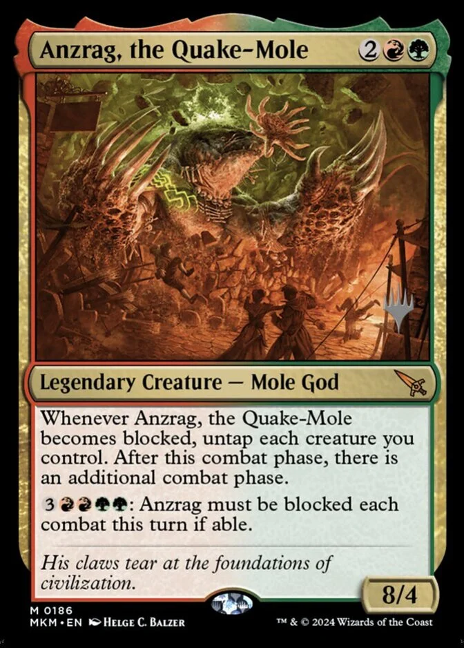 Anzrag, the Quake-Mole <planeswalker stamp> [MKM]